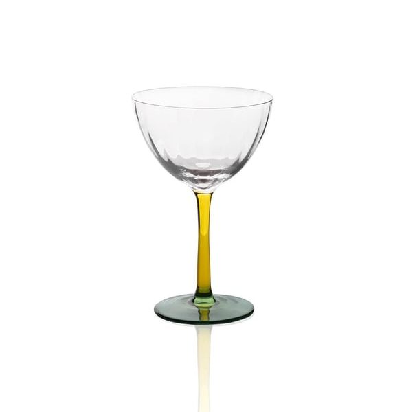 The Mia Ayaklı Cam Dondurma Kasesi Sarı Yeşil 240 ml