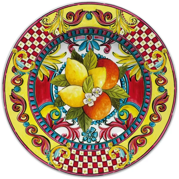Baci Milano Sicily Yemek Tabağı 28 Cm Turuncu