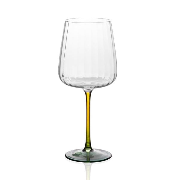 The Mia Şarap Kadehi Sarı Yeşil 600 ml